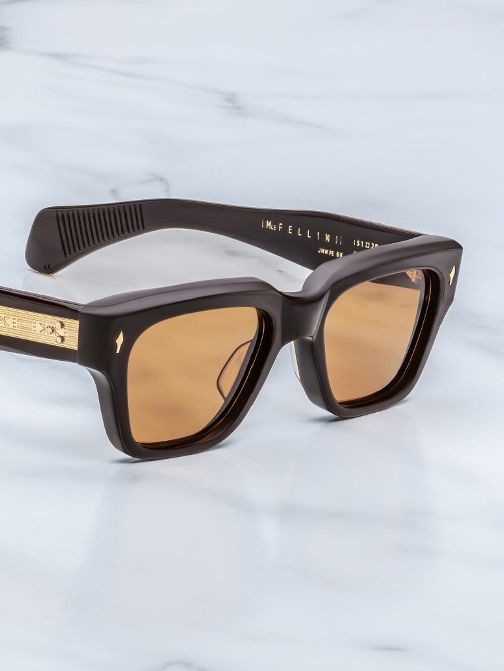 Jacques Marie Mage Fellini in Walnut Sunglasses JMMFE5K Jmm Fellini Sun Frame